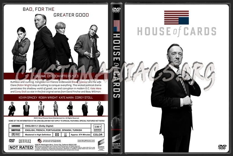 House of Cards (Seasons 1-3) dvd cover