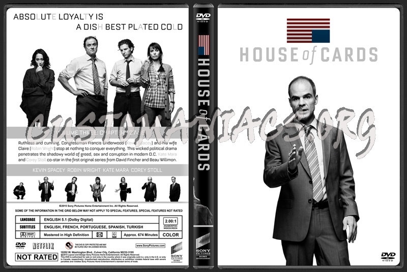 House of Cards (Seasons 1-3) dvd cover