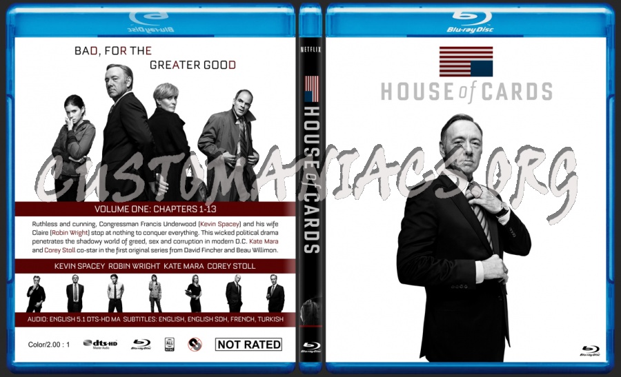 House of Cards (Seasons 1-3) blu-ray cover