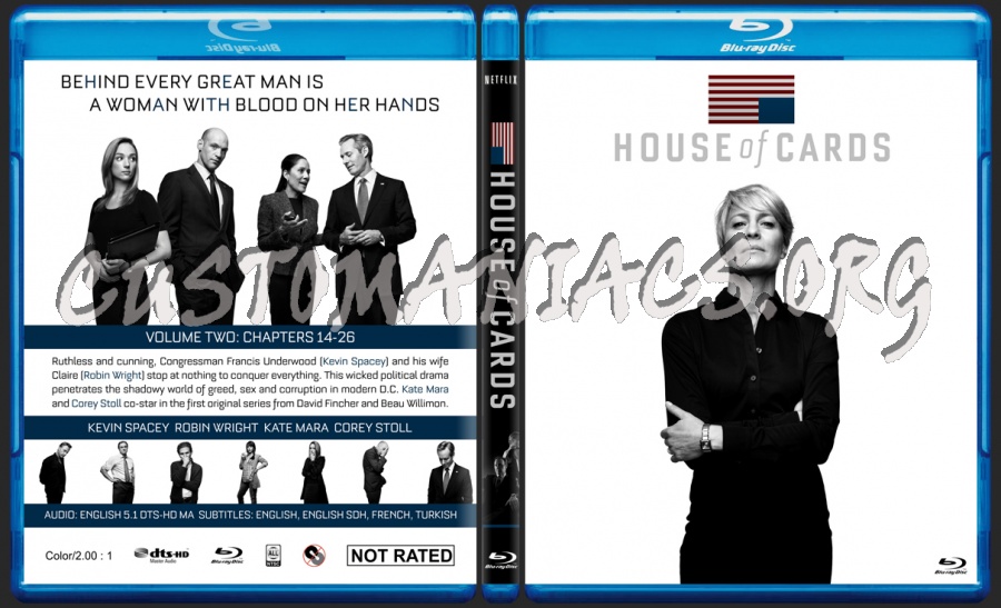 House of Cards (Seasons 1-3) blu-ray cover