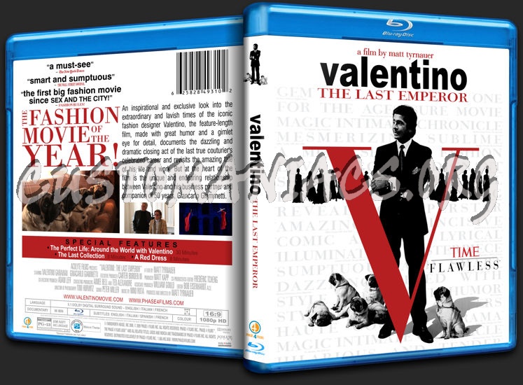 Valentino: The Last Emperor blu-ray cover