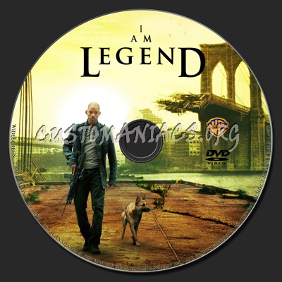 I Am Legend dvd label