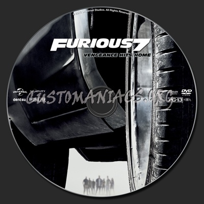 Furious 7 (aka Fast & Furious 7) dvd label