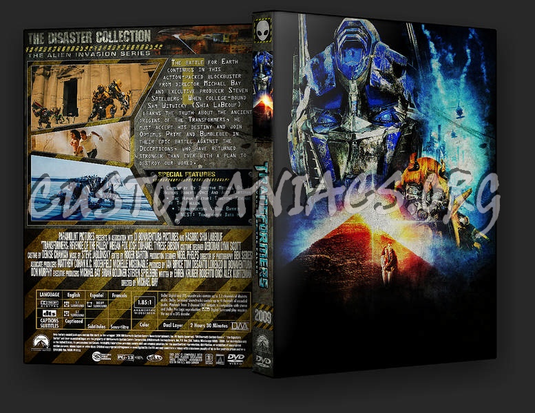 Transformers: Revenge of the Fallen dvd cover