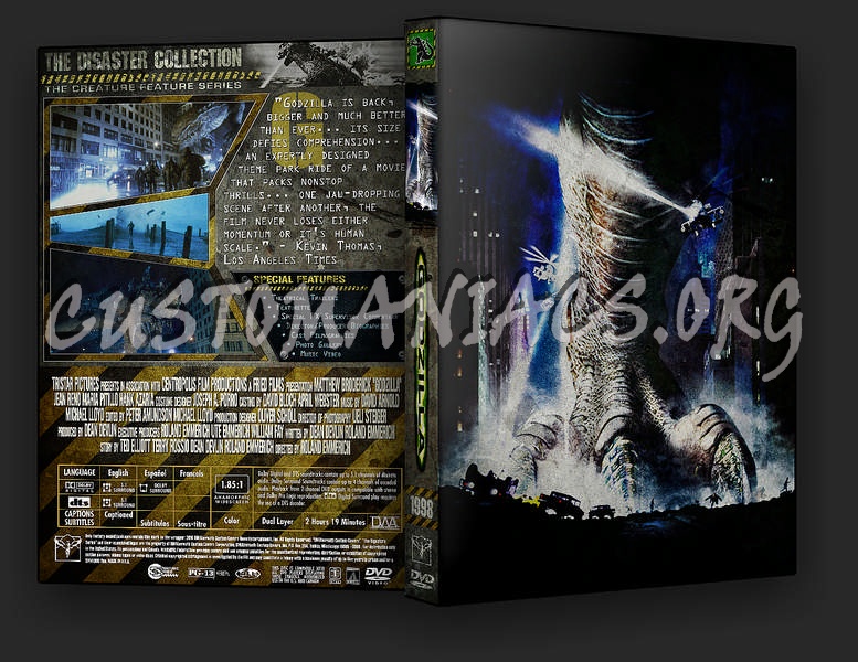 Godzilla (1998) dvd cover