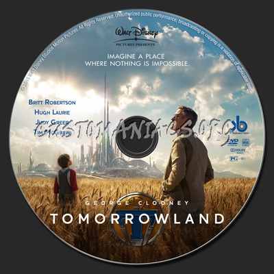 Tomorrowland dvd label