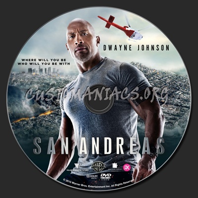 San Andreas dvd label