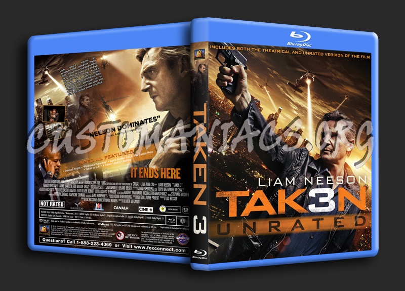 Taken 3 (aka Tak3n) dvd cover