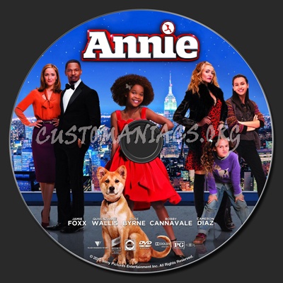 Annie (2014) dvd label