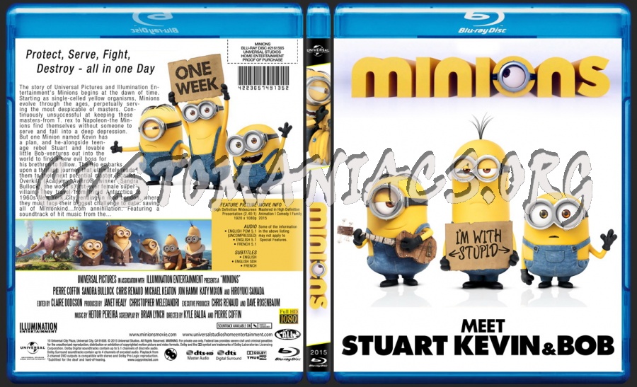 Minions blu-ray cover