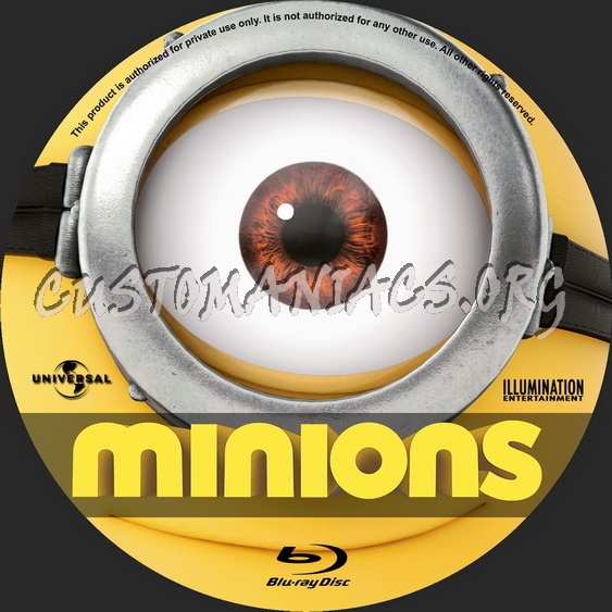 Minions blu-ray label