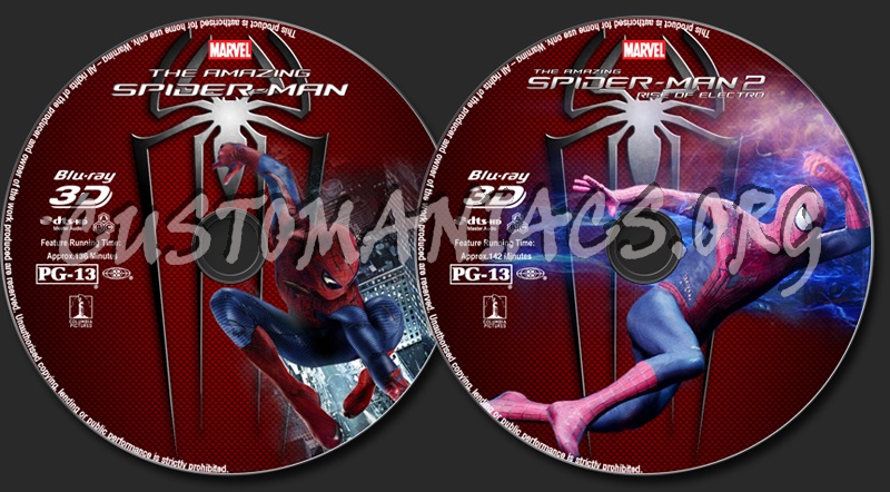 The Amazing Spider-Man Collection (2D+3D) blu-ray label