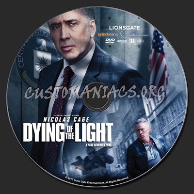 Dying Of The Light dvd label