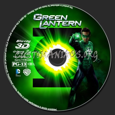 Green Lantern (2D+3D) blu-ray label