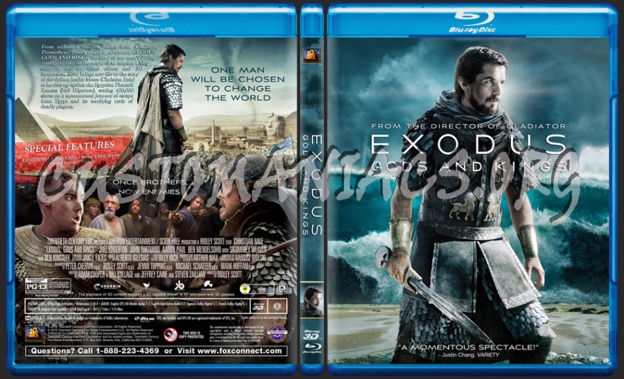 Exodus: Gods And Kings 3D dvd cover