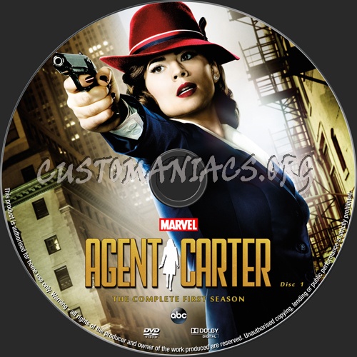 Marvels Agent Carter Season 1 dvd label