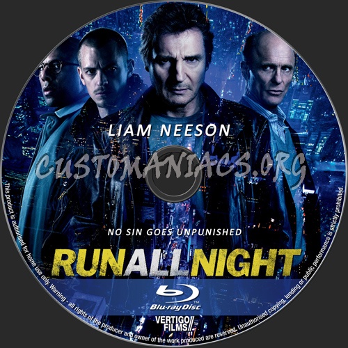 Run All Night blu-ray label