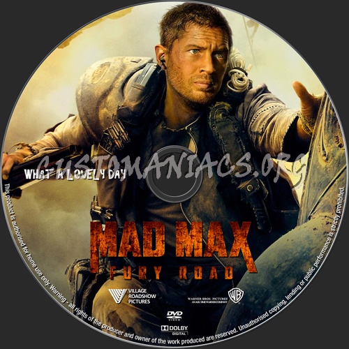 Mad Max Fury Road dvd label