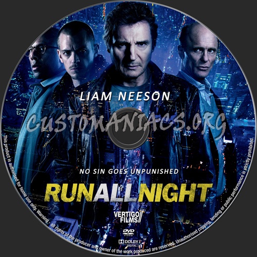 Run All Night dvd label