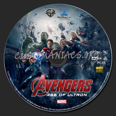 Avengers: Age of Ultron blu-ray label