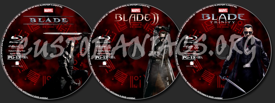 Blade Collection blu-ray label