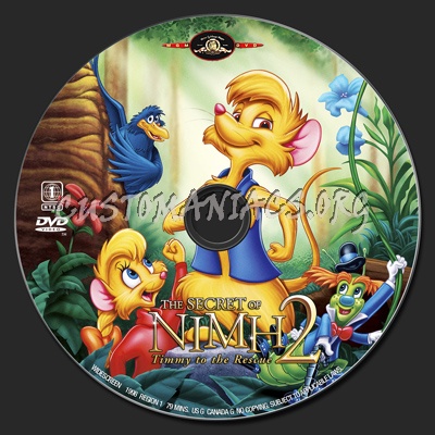 The Secret of the Nimh 2:Timmy To The Rescue dvd label