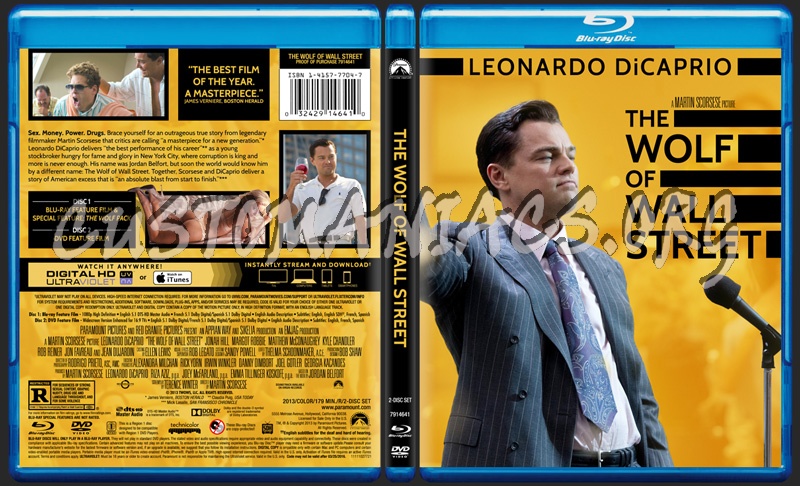 The Wolf Of Wall Street blu-ray cover