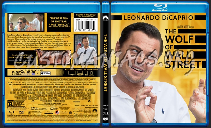 The Wolf Of Wall Street blu-ray cover