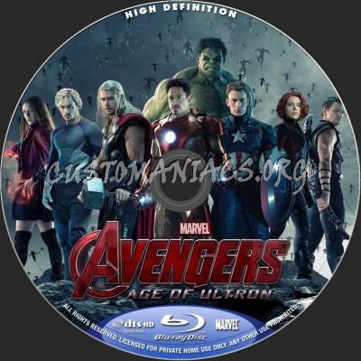 The Avengers - Age Of Ultron (2D+3D) blu-ray label