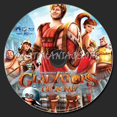 Gladiators Of Rome (animated 2D & 3D) blu-ray label