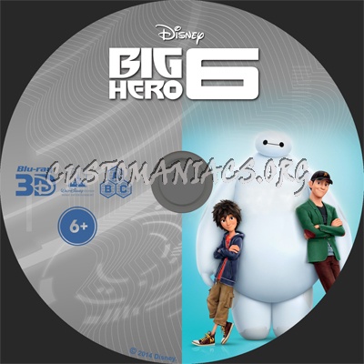 Big Hero 6 3D blu-ray label