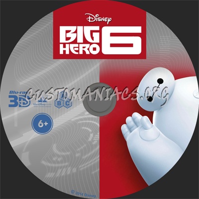 Big Hero 6 3D blu-ray label