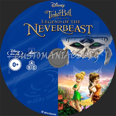 Tinker Bell And The Legend Of The NeverBeast blu-ray label