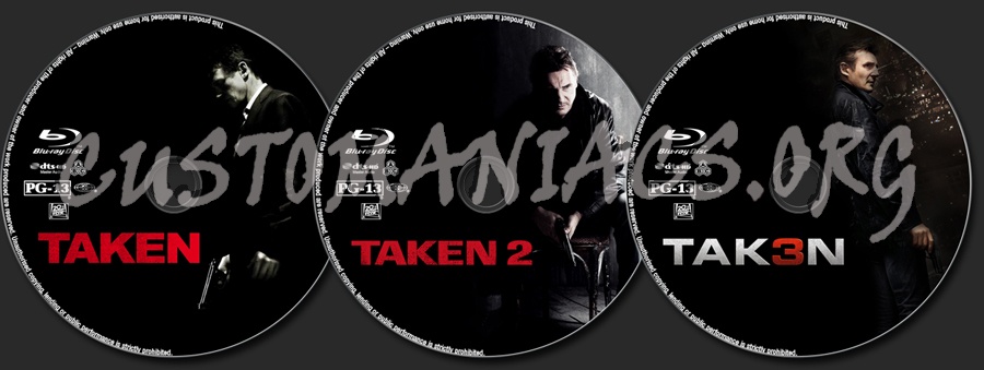 Taken Collection blu-ray label