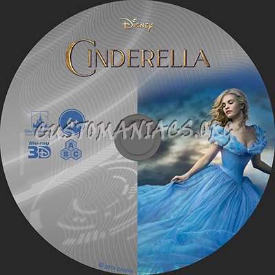 Cinderella 3D (2015) blu-ray label