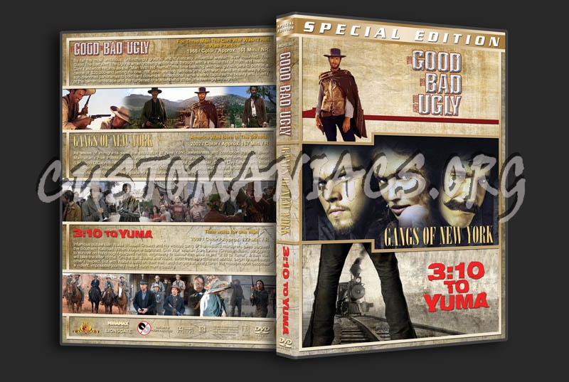The Good, the Bad and the Ugly / Gangs of New York / 3:10 to Yuma Triple dvd cover