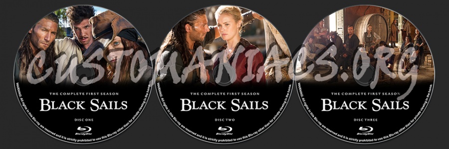 Black Sails Season 1 blu-ray label