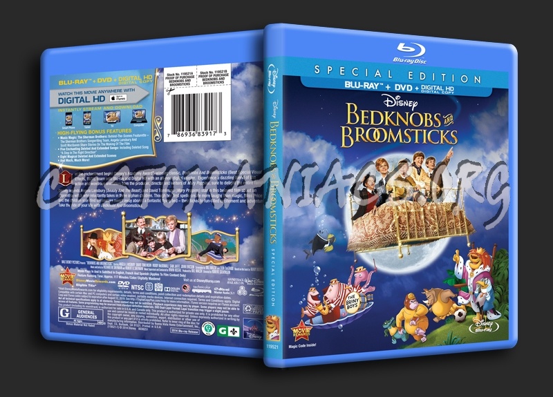 Bedknobs and Broomsticks blu ray cover DVD Covers Labels by Customaniacs id 223488 free download highres blu ray cover