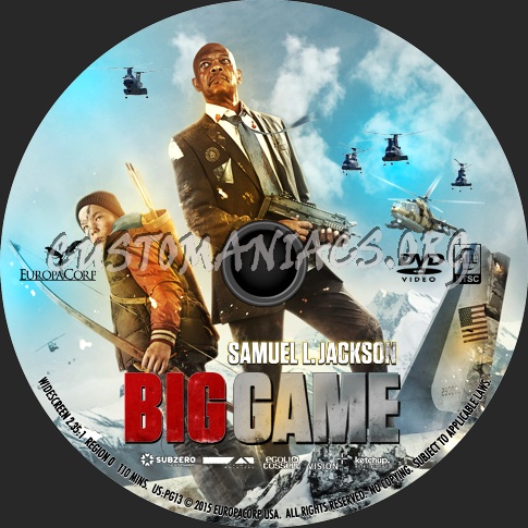 Big Game (2014) dvd label