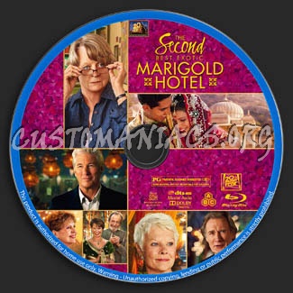 The Second Best Exotic Marigold Hotel blu-ray label