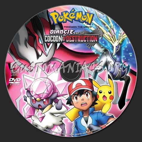 Pokemon Diancie and the Cocoon of Destruction dvd label