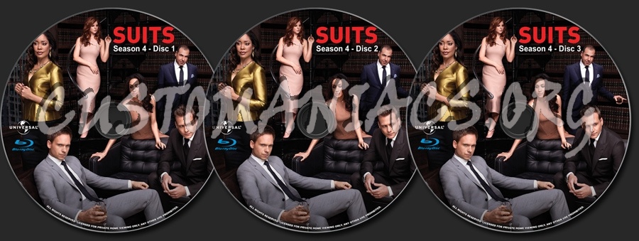 Suits Season 4 blu-ray label