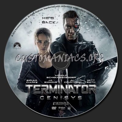 Terminator Genisys dvd label