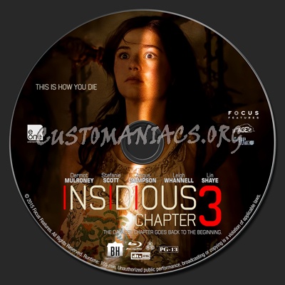 Insidious Chapter 3 blu-ray label