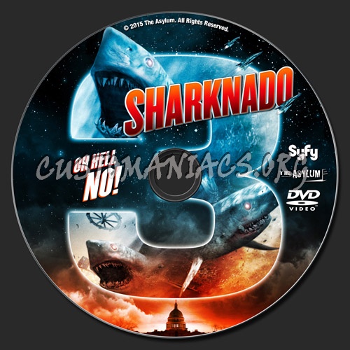 Sharknado 3 dvd label