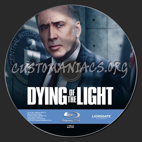 Dying of the Light blu-ray label