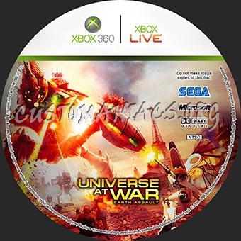 Universe At War Earth Assault dvd label