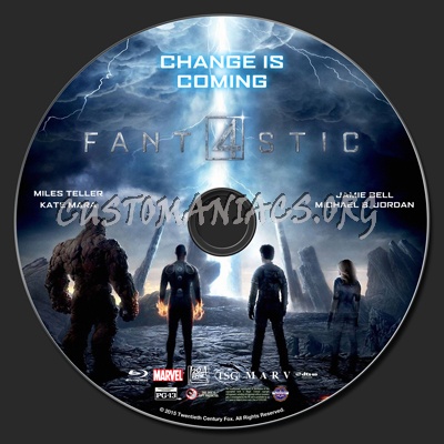 Fantastic Four (2015) blu-ray label