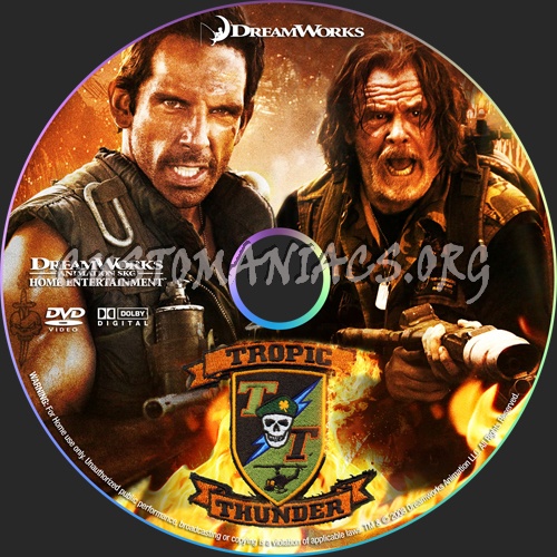 Tropic Thunder dvd label