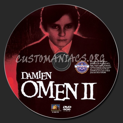 The Omen II dvd label